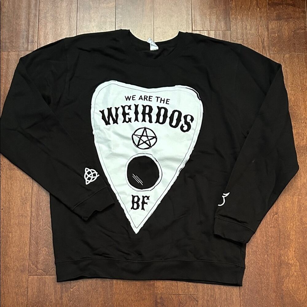 Jeffree Star Beauty Forever Black Graphic Crewneck Sweatshirt, Size XL, NWOT